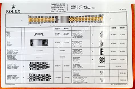 rolex spare parts catalog.